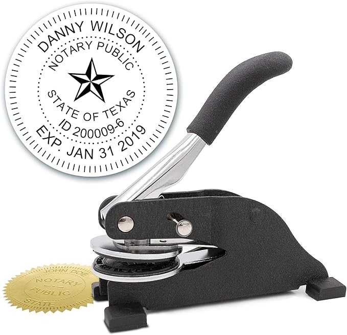 MaxMark Notary Seal Round Desk Embosser by Maxmark