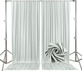 10ft x 10ft Silver Backdrop Curtains by Tisspoms