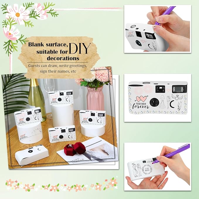 8 Pack Disposable Camera for Wedding 35 mm Film Single Use Camera - Image 3