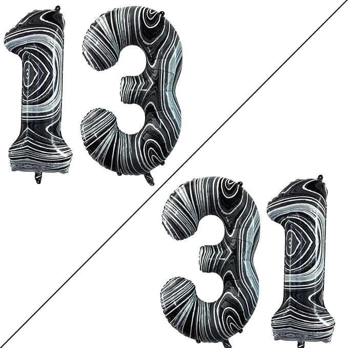GOER Number 13 Balloons for 13th Birthday Sweet 13 Party Decorations, 42 Inch by GOER