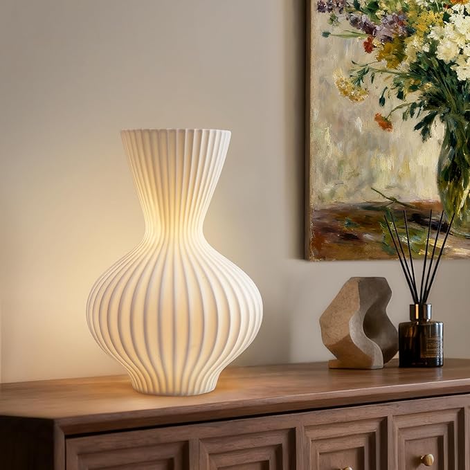 RONDURE 11.6" Modern Ceramic Table Lamp, Modern Bedside Lamps by RONDURE