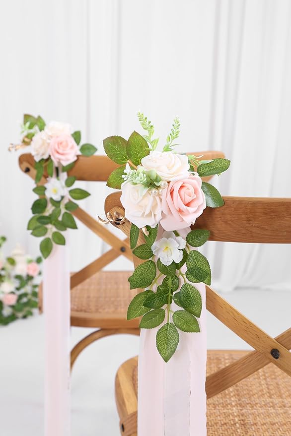 10 Wedding Aisle Decorations for Wedding Ceremony Pink Wedding Chair - Image 3