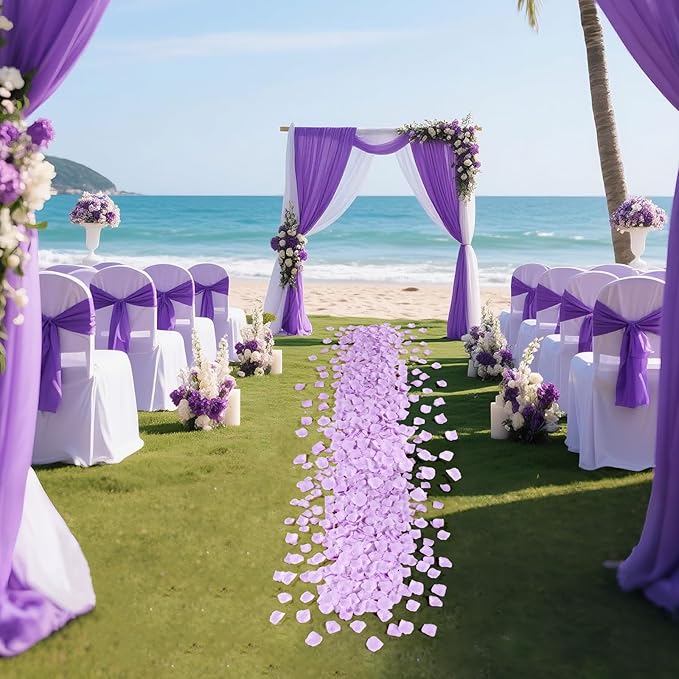 1000 Pcs Light Purple Rose Petals Artificial Silk Flower Petals Romantic - Image 4