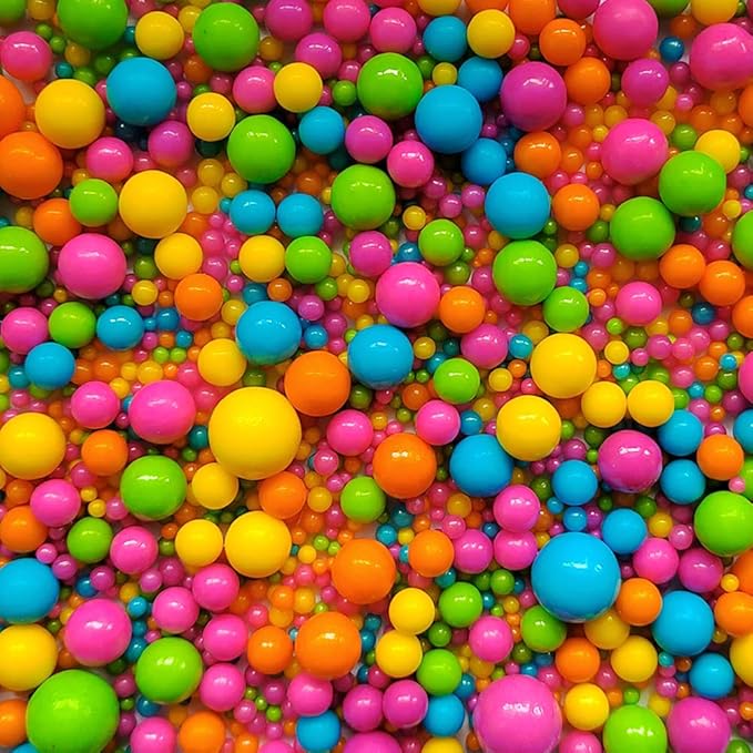 Edible Rainbow Sugar Pearls Candy Sprinkles 120G/ 4.23Ounce Baking Cake - Image 2