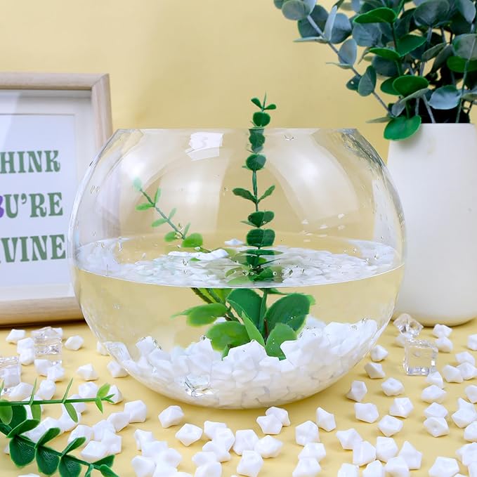 YATOJUZI 500pcs Fake Ice Cubes White Acrylic Crushed Rocks Vase Fillers Plastic - Image 4