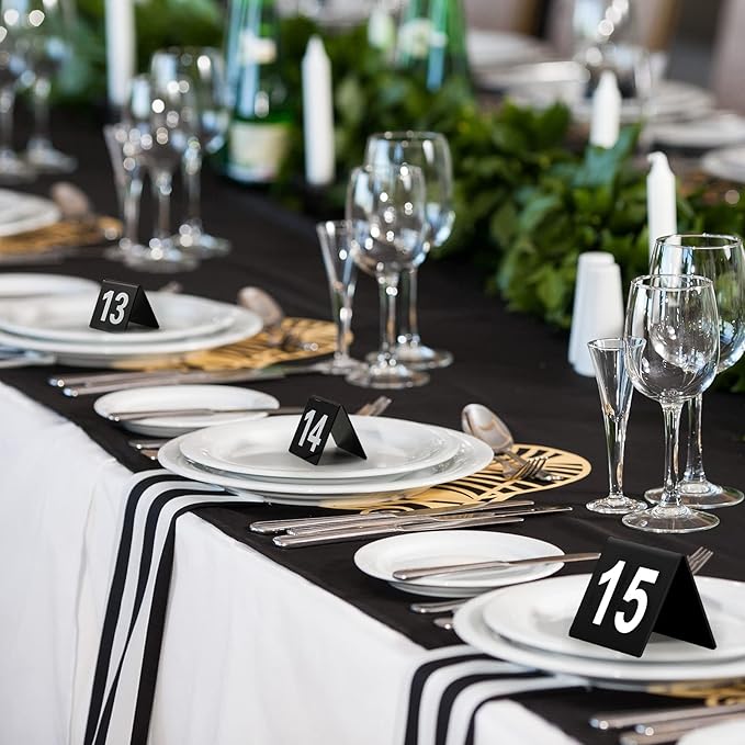 Tuanse Table Numbers 1-25 Acrylic Double Side Numbered Table Tents Plastic - Image 4