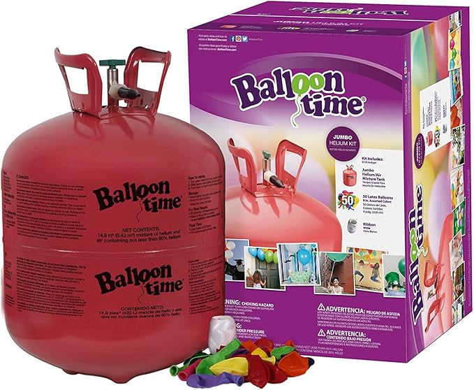 Helium Tank for Balloons At Home 14.9 Cu Ft Helium Tank, 50 Balloons and White - Image 6