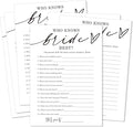 Fun Wedding Shower Games Cards Who Knows The Bride Best Engagement Party by Unknown