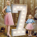 4FT Marquee Light Up Numbers 7, Party Decoration Large Marquee Light Up Letters by Teebloom