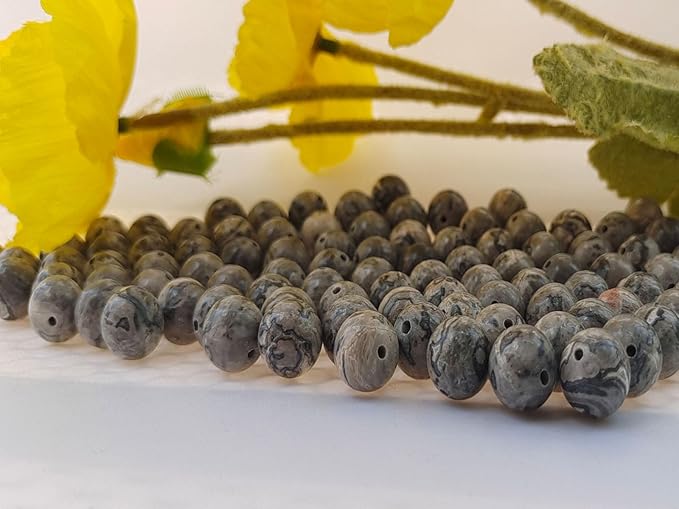 Stone Beads 10mm 60pcs Map Jasper Beads Round Loose Gemstones Beads - Image 5
