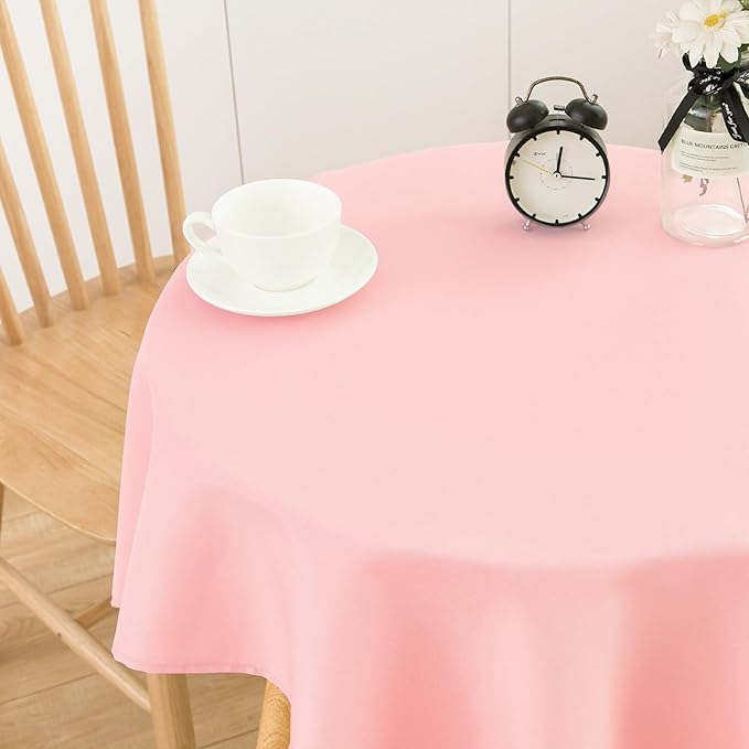 2 Pack Small Square Table Cloth 36X36 Inch Pink Tablecloth Washable Polyester - Image 8