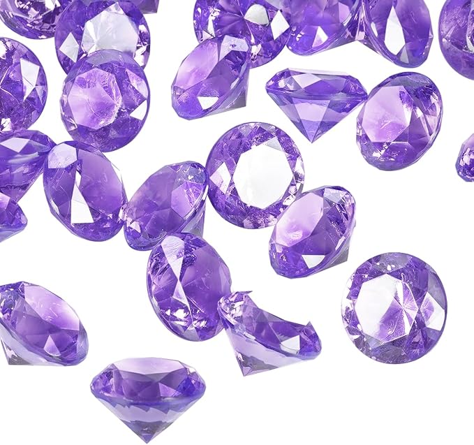Acrylic Diamond Fake Gems Vase Filler, Babenest 240pcs 3/4 Inch Faux Diamonds by Babenest