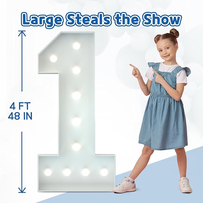 Marquee Numbers 4 Feet Tall Big Light Up Numbers 40th Birthday Decorations - Image 7