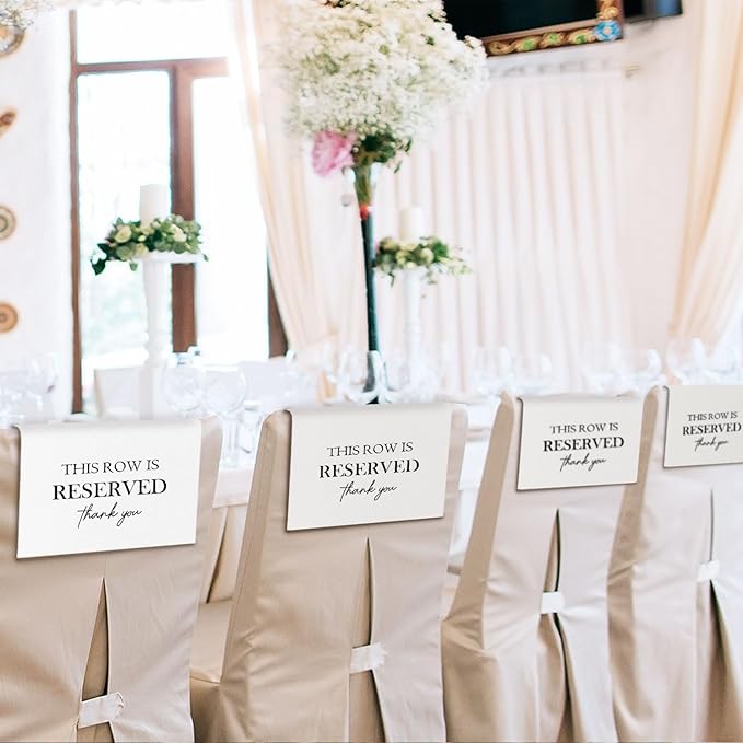 Reserved Seating Chair Signs, This Row Is Reserved Pew Cloths Seating - Image 4