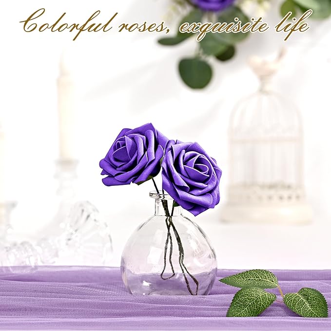 BLEUM CADE 36Pcs Artificial Flowers Fake Roses - Image 4