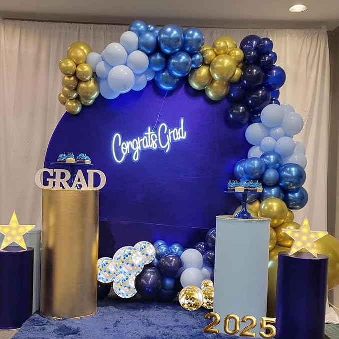 Blue and Gold Balloons, Bridal Shower, Baby Shower Party Decorations - Image 6