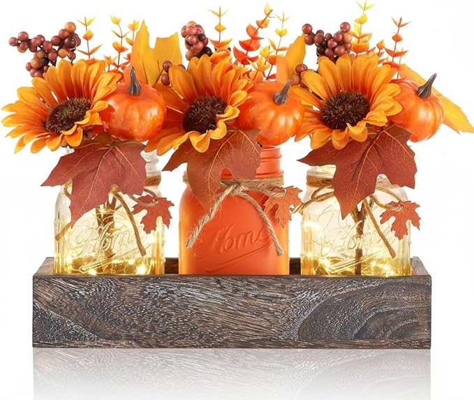 Fall Thanksgiving Table Decor, Centerpieces by KIVIVO