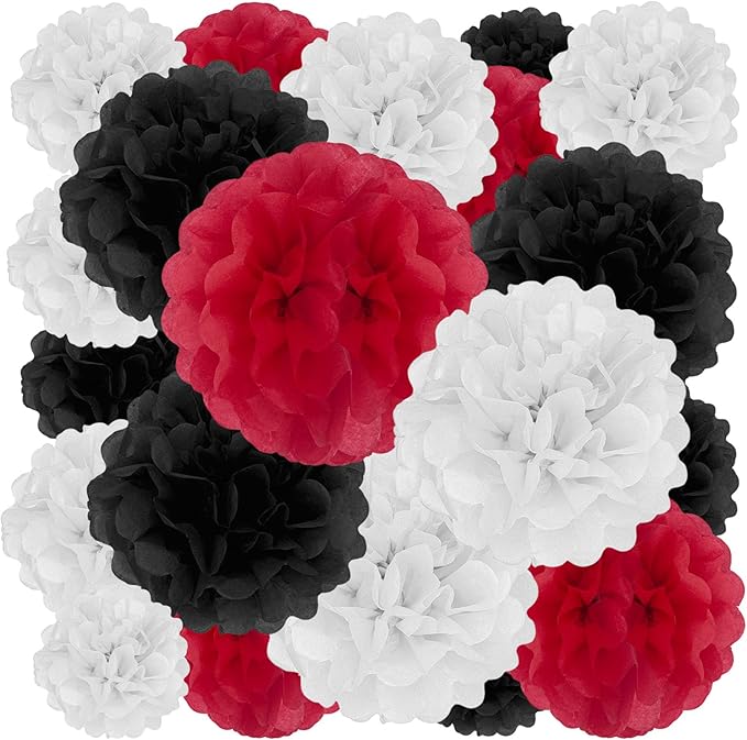 Tissue Paper Pom Poms, Hanging Flower Balls by Tisspoms