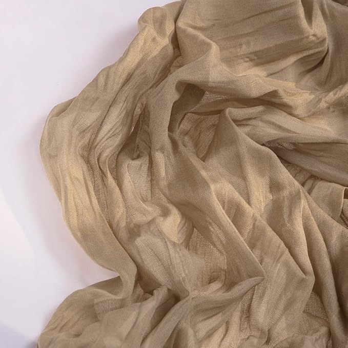 Nude Cheesecloth Table Runner 6 Pack Fall Table Runners Boho Gauze 120 Inches - Image 4