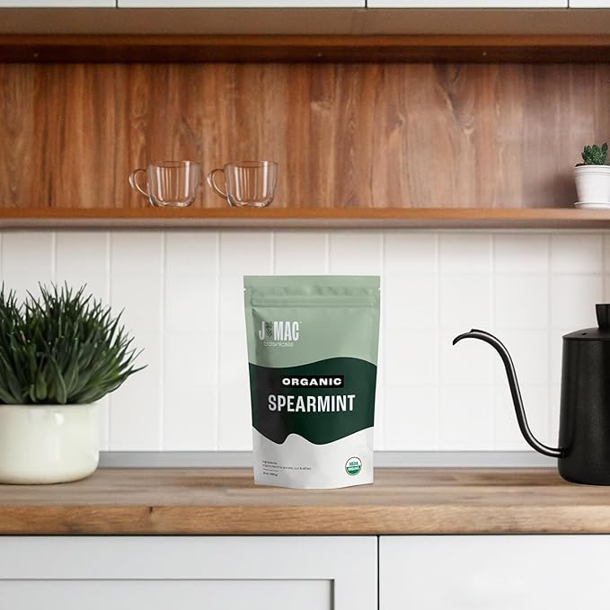 J Mac Botanicals Organic Spearmint tea loose leaf - Image 7