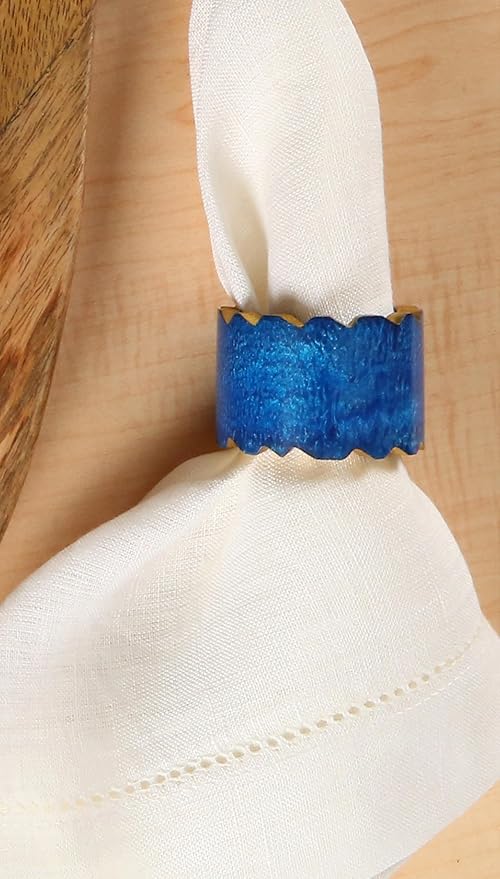 Handmade Epoxy Napkin Rings Set of 12 | Elegant Table Decor - Image 8