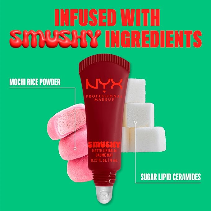 NYX PROFESSIONAL MAKEUP Smushy Matte Lip Balm, Tinted Lip Moisturizer - Image 6