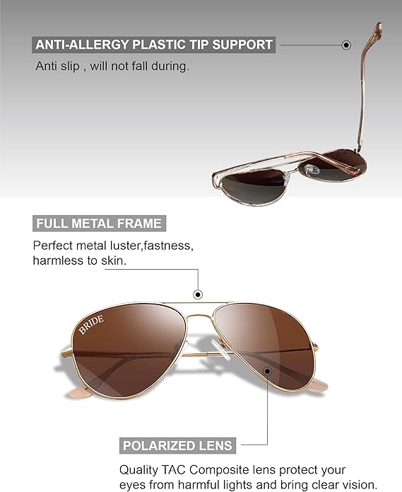 Bride and Groom Polarized Sunglasses - Image 3