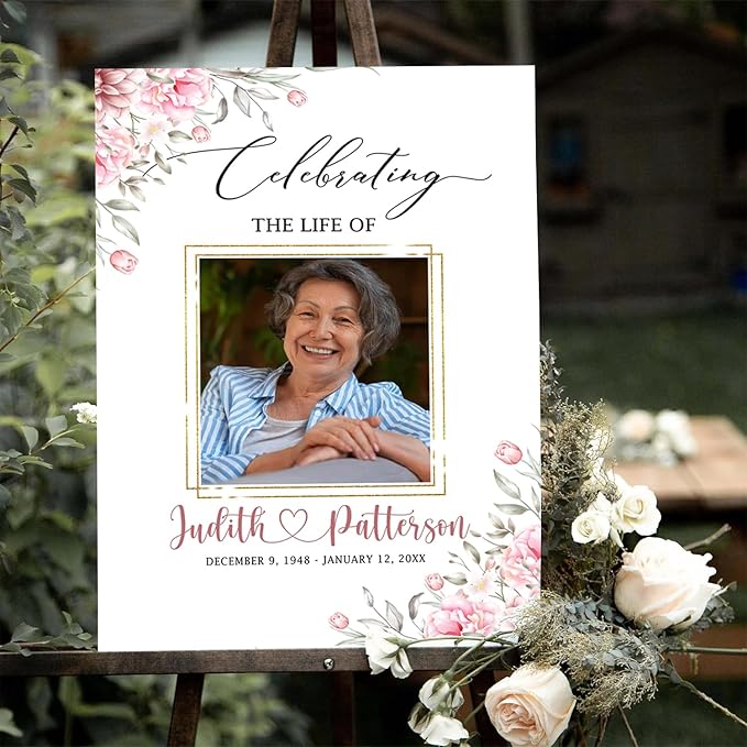 Celebration of Life, Funeral Welcome Sign, Large Memorial Poster, Funeral - Image 2