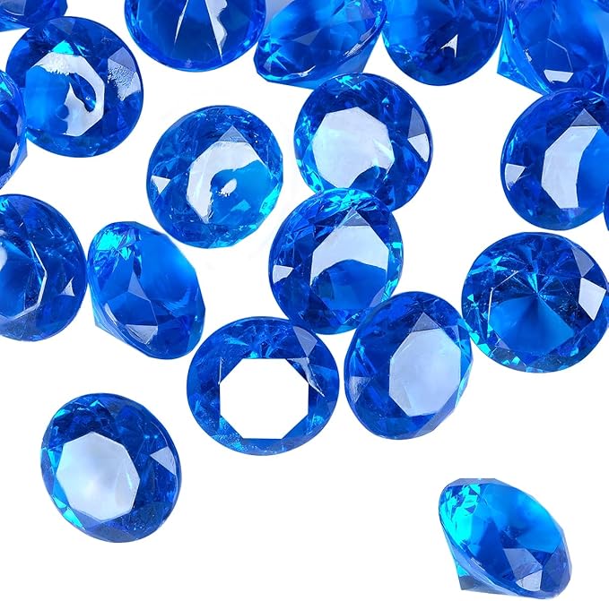 Acrylic Diamond Fake Gems Vase Filler, Babenest 240pcs 3/4 Inch Faux Diamonds by Babenest