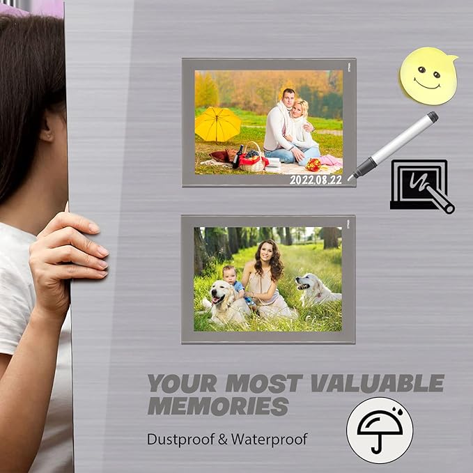 Magnetic Photo Frames with Sliver-Grey Border, Magnet Picture Frame - Image 4