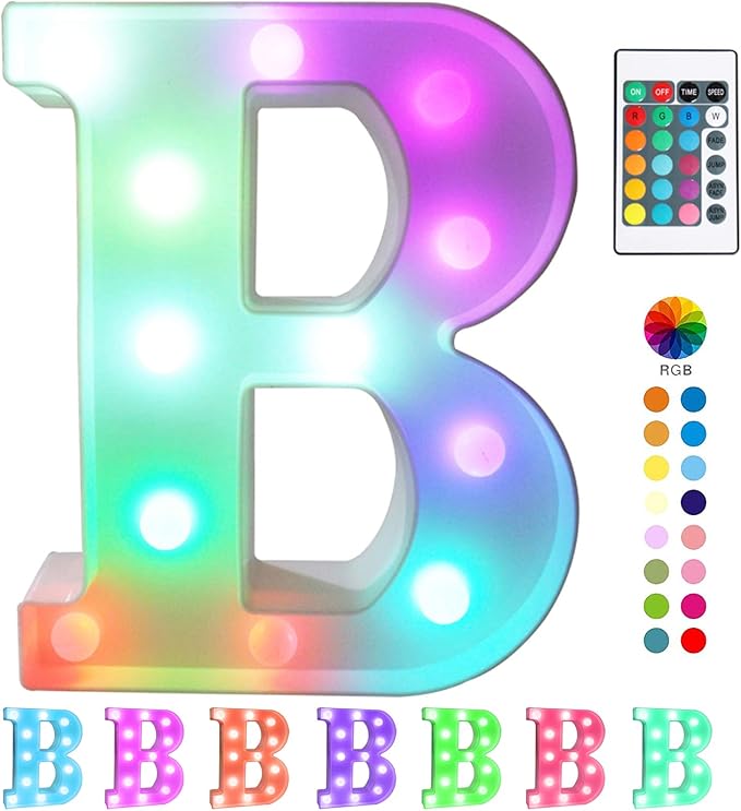 Pooqla Colorful LED Marquee Letter Lights by Pooqla