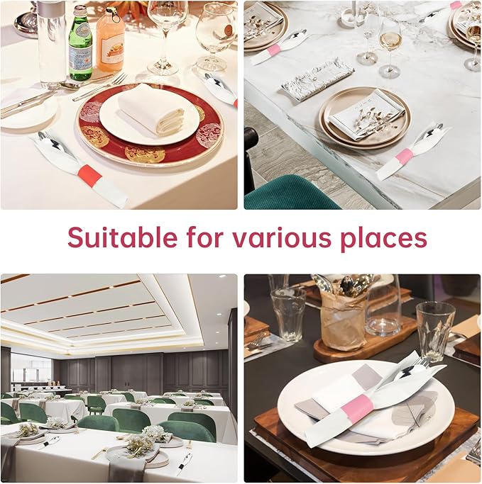 Germiwipe Paper Napkin Band Box of 500, Napkin Rings Self Adhesive - Image 8