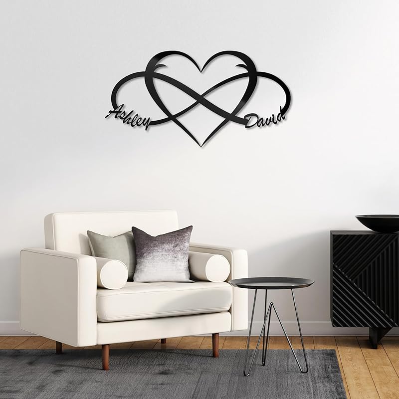 Custom Infinity Sign for Couples Metal Wall Art Personalized Valentines Day - Image 6