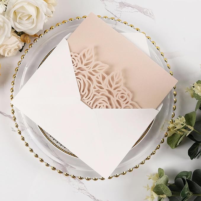 50pcs Tri-Fold Laser Cut Invitation - Image 5