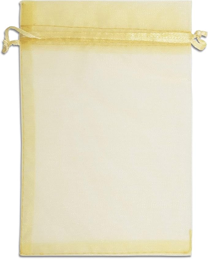 TheDisplayGuys 100-Pack 4x6 Gold Sheer Organza Gift Bags - Image 4