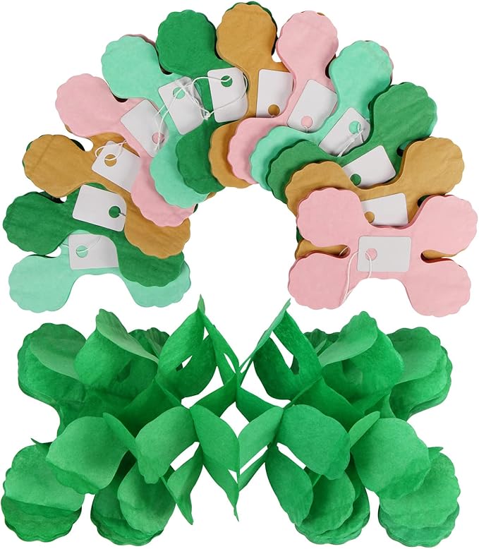 Sage-Green Pink-Gold Party-Decorations Streamers Garland - Image 3