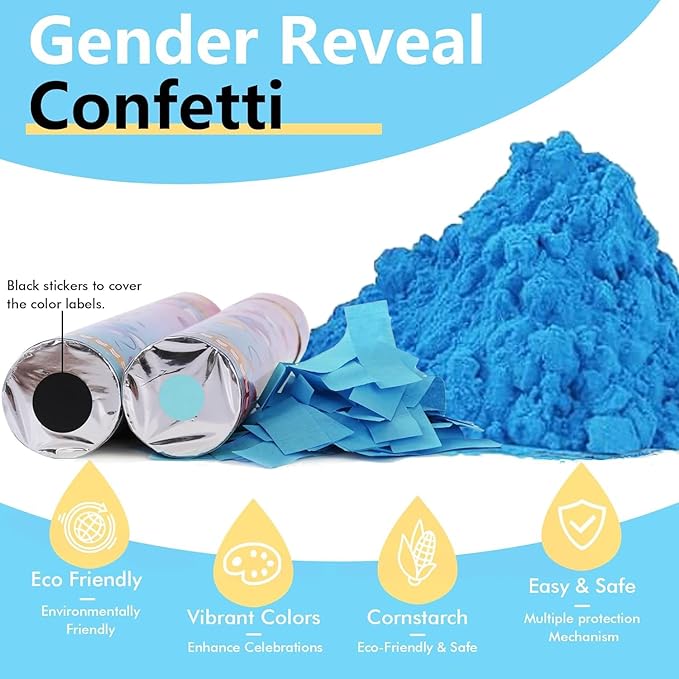 Previvo Gender Reveal Confetti Powder Cannon - Image 3