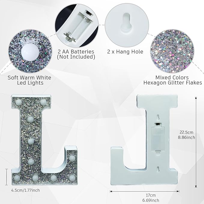 Glitter Light Up Signs for Events, Promotion or Engagement Decor - Image 3