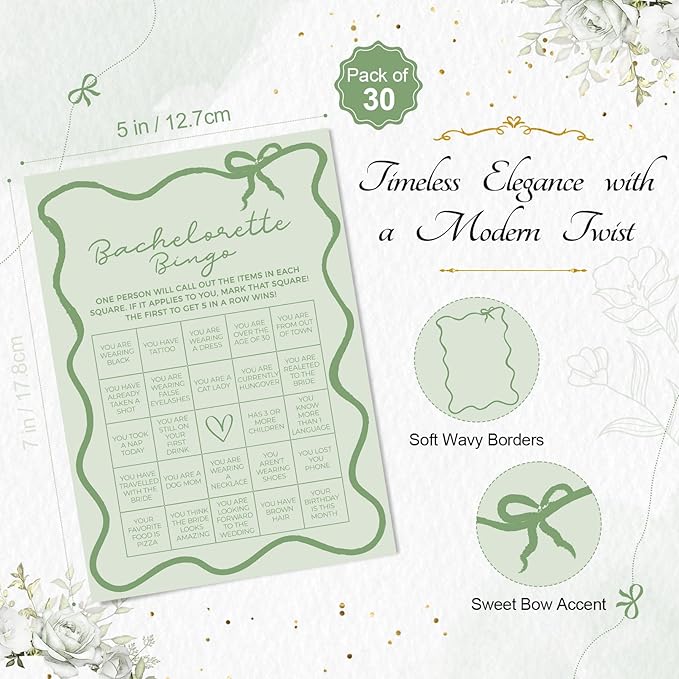 DEEKA 30 PCS Bridal Shower Games Card - Image 2