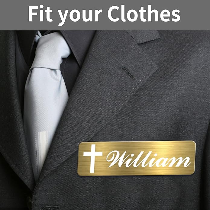 Custom Engrave Name Tag Badges Personalized Magnetic Name Badges - Image 7