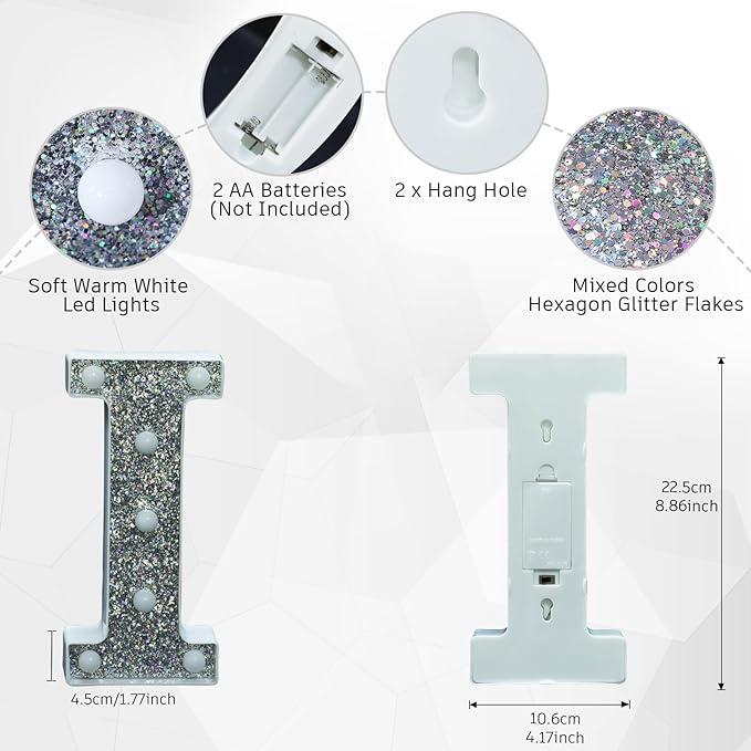 Glitter Light Up Letters - Image 3