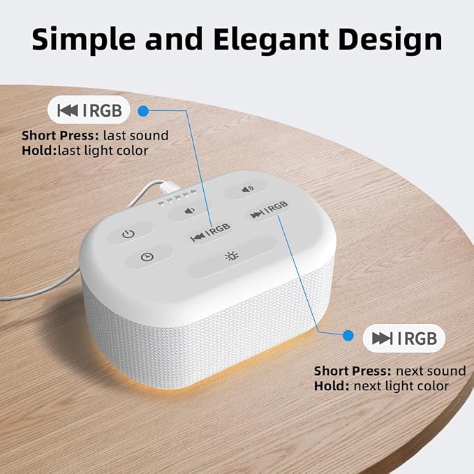 White Noise Machine Sound Machine 30 Soothing Sounds Brown Noise Machine - Image 6