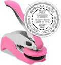MaxMark Notary Seal Round Pink Embosser by Maxmark