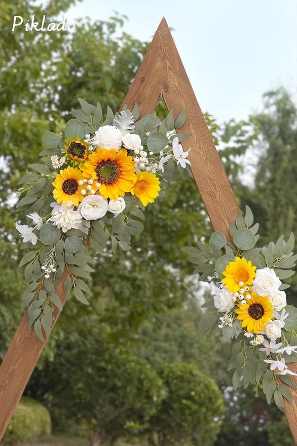 Faux Flower Swag Set of 2 for Wedding Welcome Signs Floral Swag Wedding - Image 3