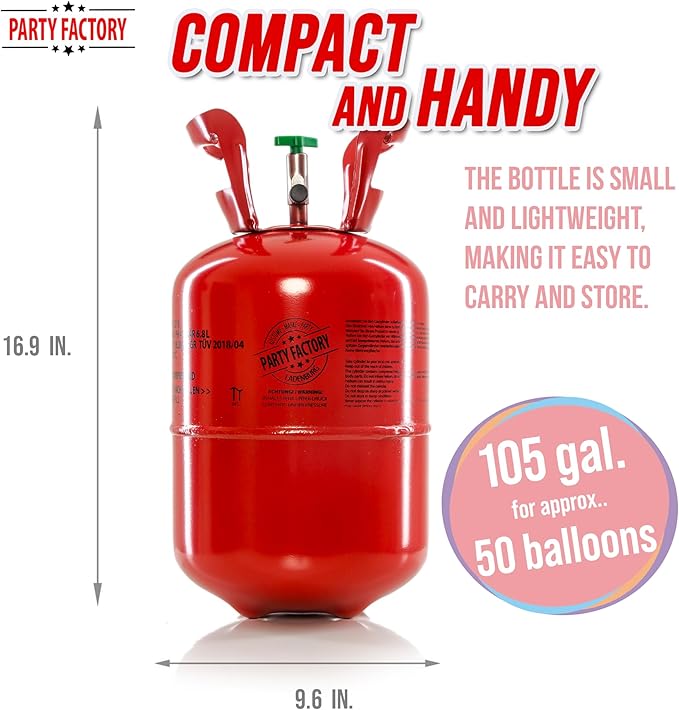 Party Factory set of 3 helium tanks - Image 3