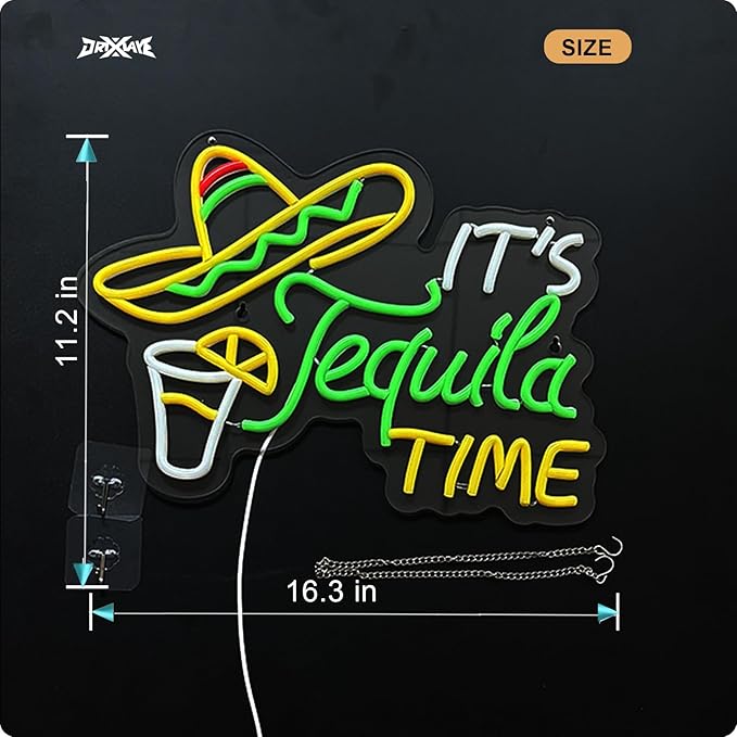 Tequila Neon Sign Mexican Tequila LED Neon Light USB Powered Dimmable Man Cave - Image 5