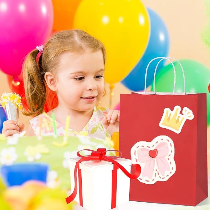 BagDream Red Gift Bags 10x5x13 Inch 100Pcs Large Kraft Paper Bags Bulk - Image 5