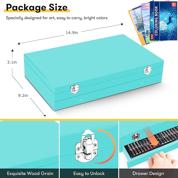iBayam Art Supplies, 2 Sketch Pads, Creative Gift Box - Image 8