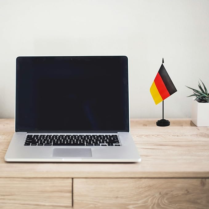 2 Pack Germany Desk Flag Set, German Desktop Small Miniature Table Office Flag - Image 5