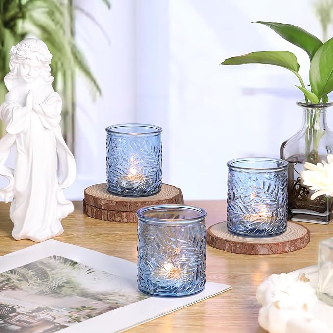 24 pcs Blue Votive Candle Holders, Tea Light Candle Holder - Image 4